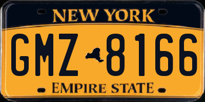 NY license plate GMZ8166