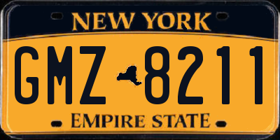 NY license plate GMZ8211