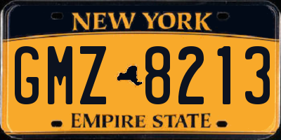 NY license plate GMZ8213