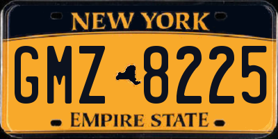 NY license plate GMZ8225