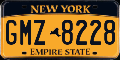 NY license plate GMZ8228