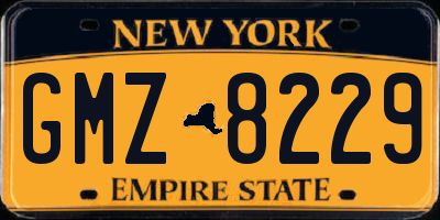 NY license plate GMZ8229
