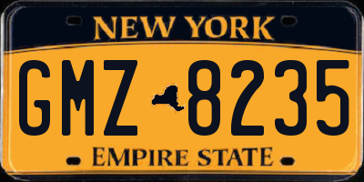NY license plate GMZ8235