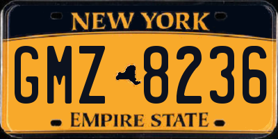 NY license plate GMZ8236