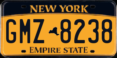 NY license plate GMZ8238