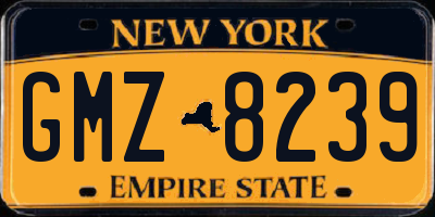 NY license plate GMZ8239