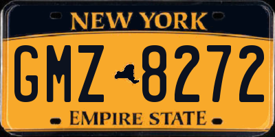NY license plate GMZ8272