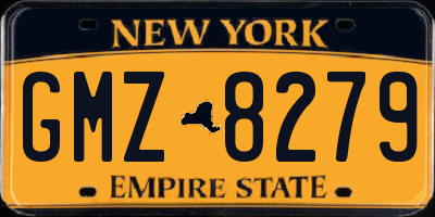 NY license plate GMZ8279