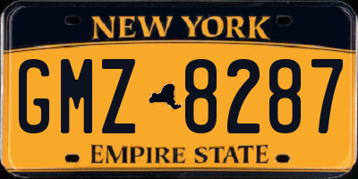 NY license plate GMZ8287