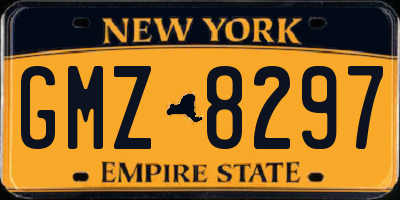 NY license plate GMZ8297