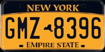 NY license plate GMZ8396