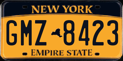 NY license plate GMZ8423