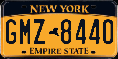 NY license plate GMZ8440