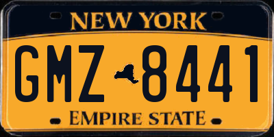NY license plate GMZ8441