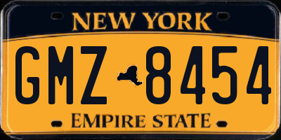 NY license plate GMZ8454
