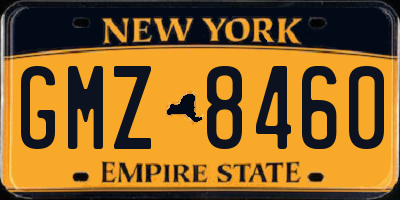 NY license plate GMZ8460