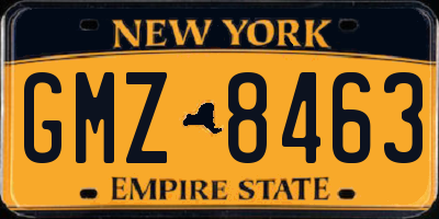 NY license plate GMZ8463