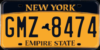 NY license plate GMZ8474