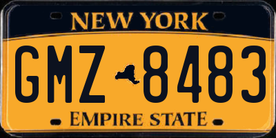 NY license plate GMZ8483