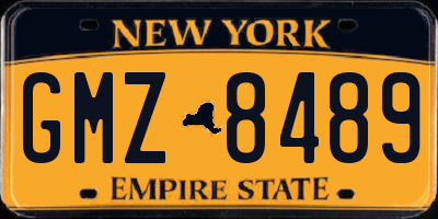 NY license plate GMZ8489