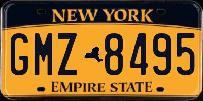 NY license plate GMZ8495