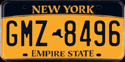 NY license plate GMZ8496