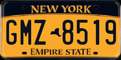 NY license plate GMZ8519