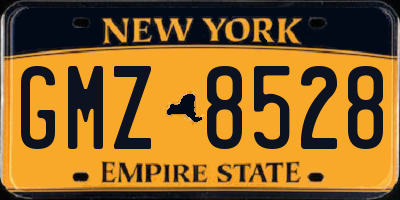NY license plate GMZ8528