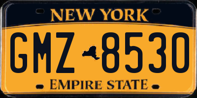 NY license plate GMZ8530