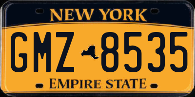 NY license plate GMZ8535