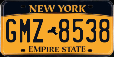 NY license plate GMZ8538