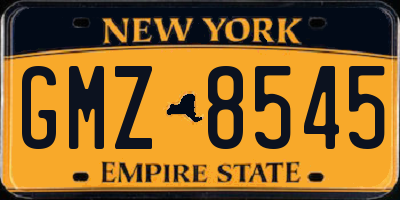 NY license plate GMZ8545
