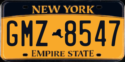 NY license plate GMZ8547