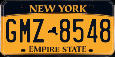 NY license plate GMZ8548