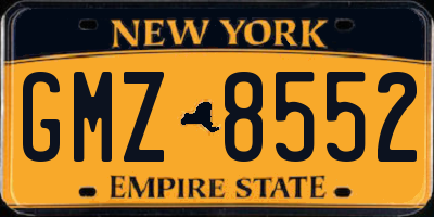 NY license plate GMZ8552
