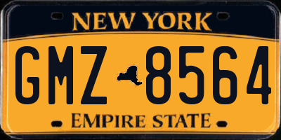 NY license plate GMZ8564