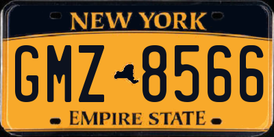 NY license plate GMZ8566
