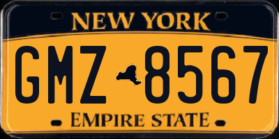 NY license plate GMZ8567