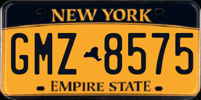 NY license plate GMZ8575
