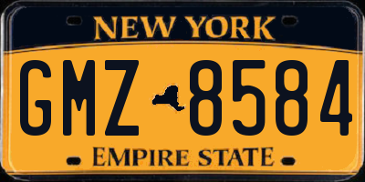 NY license plate GMZ8584