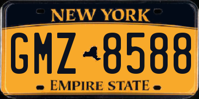 NY license plate GMZ8588