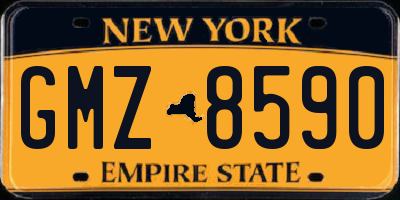 NY license plate GMZ8590