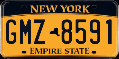 NY license plate GMZ8591