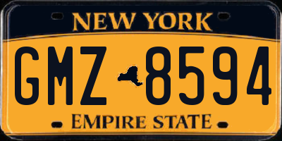 NY license plate GMZ8594