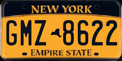NY license plate GMZ8622
