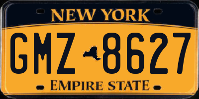 NY license plate GMZ8627
