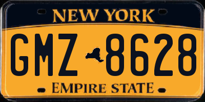 NY license plate GMZ8628