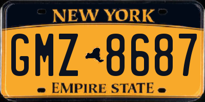 NY license plate GMZ8687