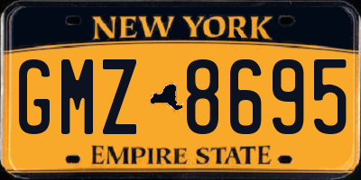 NY license plate GMZ8695