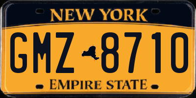 NY license plate GMZ8710